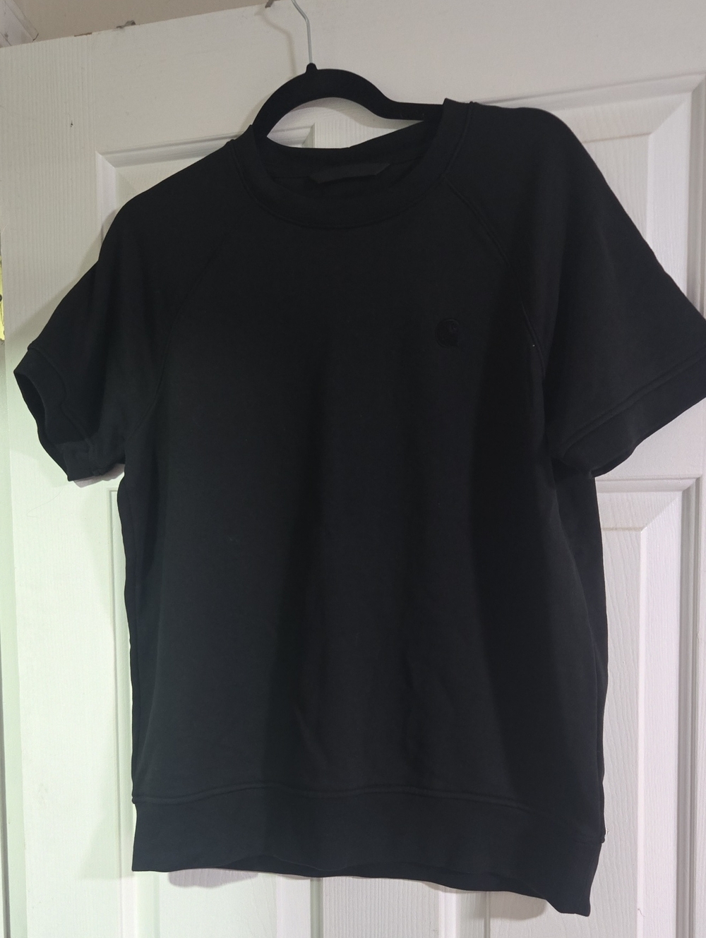 Womens Carhartt Short-Sleeve Crewneck Sweatshirt in Black